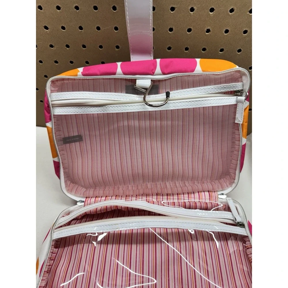 Lancome Hanging Cosmetic Travel Organizer Polka Dot Makeup Toiletry Bag